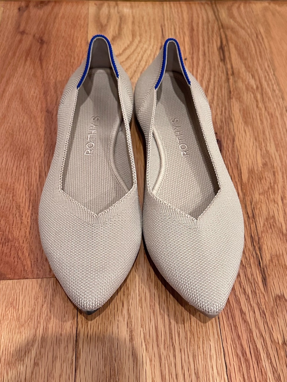 NWOT Rothy's "The Point" Knit Ballet Flats – Ecru women’s size 8